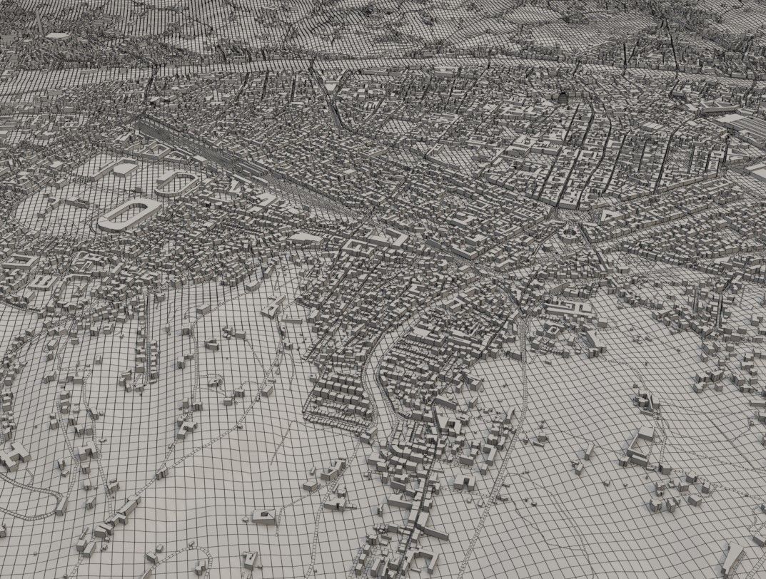 Cityscape Florence Italy 3D model_3