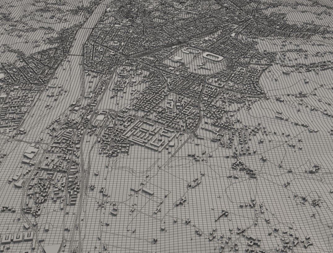 Cityscape Florence Italy 3D model_1