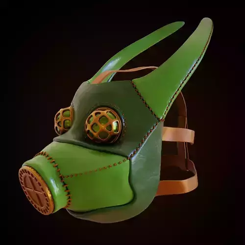 Printable Beetle Doctor Plague Mask Low-poly 3D model
