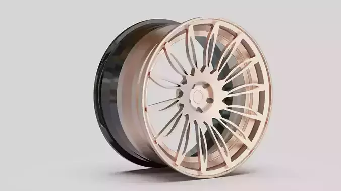 rims pink auto moto garage tuning  3D model