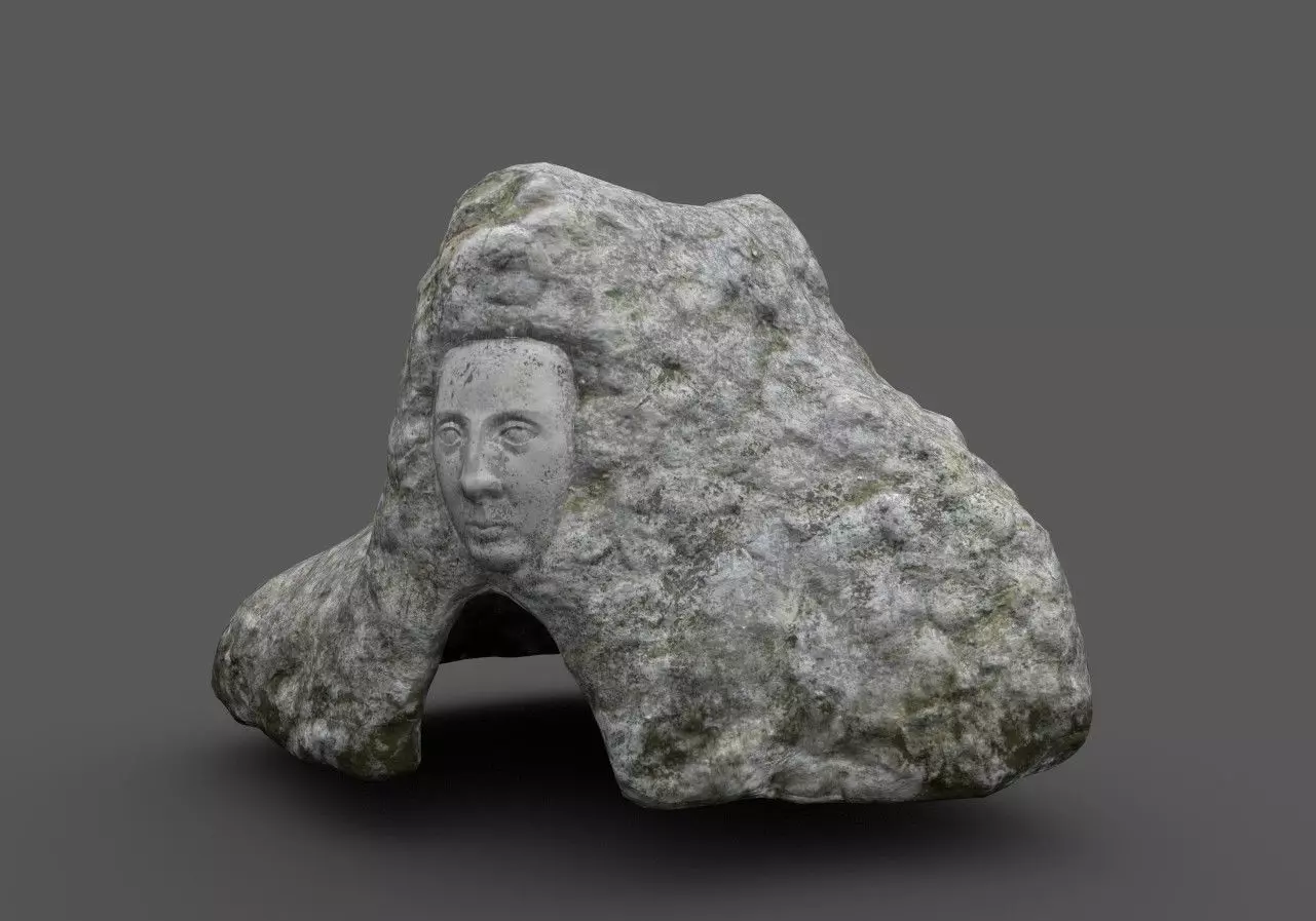 Low poly Cave  Low-poly 3D model_0