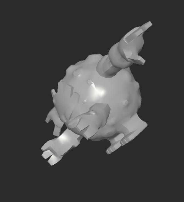 MakeIT Pokemon Graveler 3D model_8