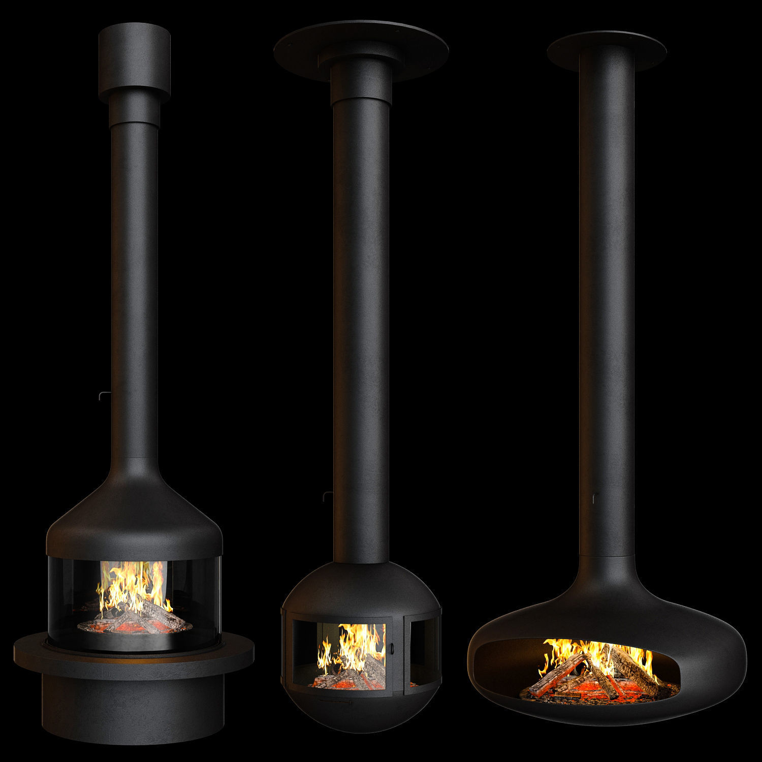 Fireplace set Focus Creation 1 3D model_2