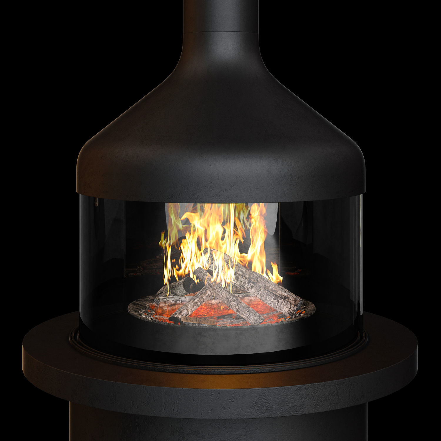 Fireplace set Focus Creation 1 3D model_7