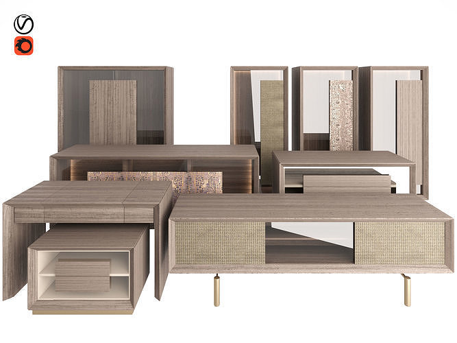 Furniture set QUADRO from Grilli 3D model
