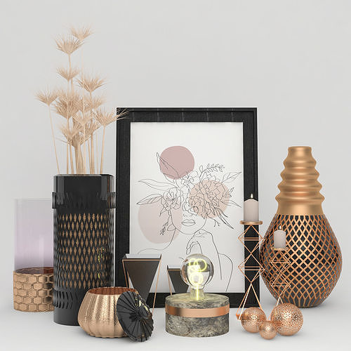 Decorative set 009 3D model