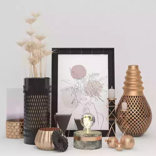 Decorative set 009 3D model