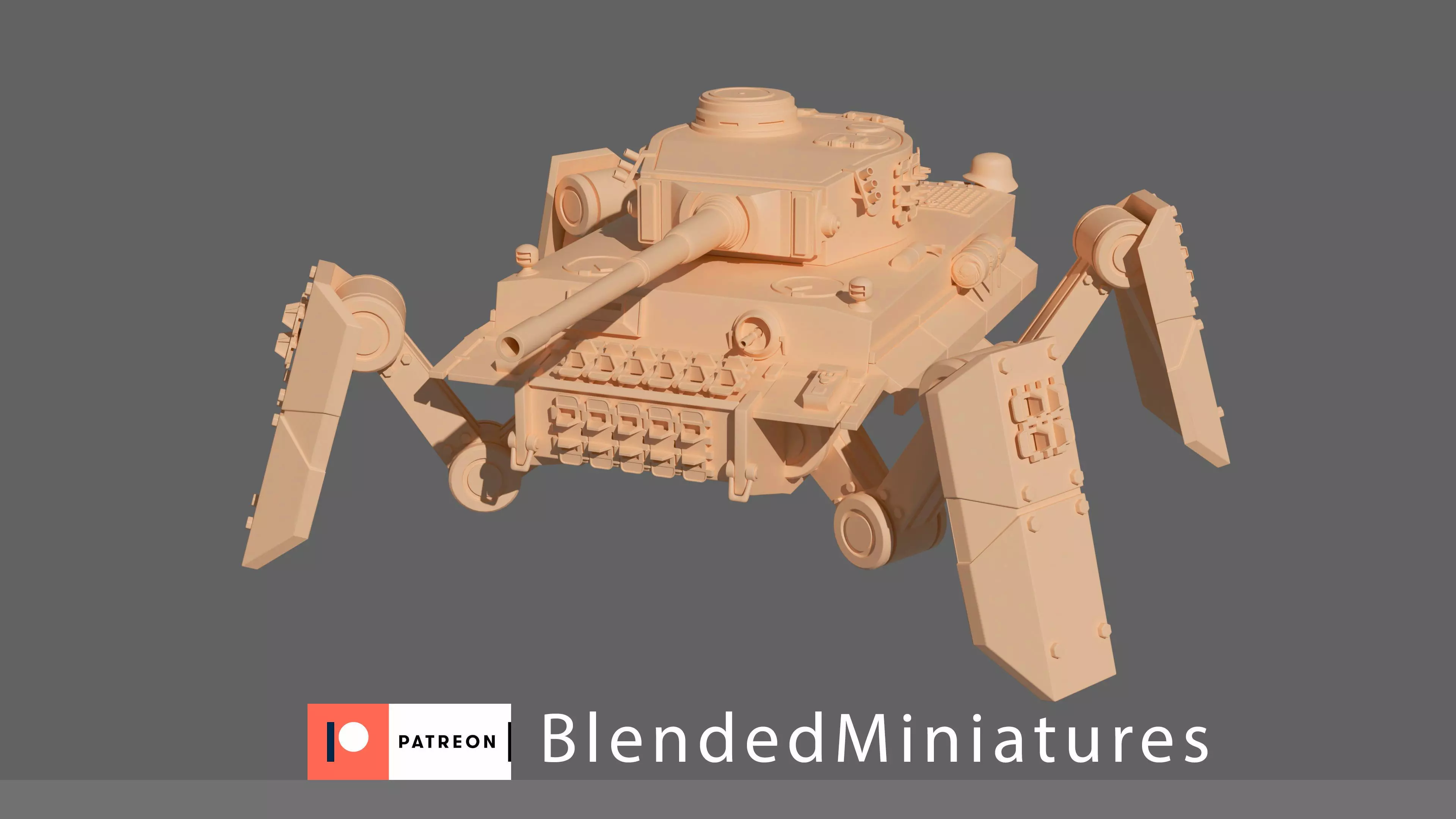Tiger mech 3D print model