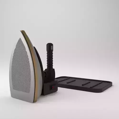 Professional Industrial Clothes Steam Iron Low-poly 3D model
