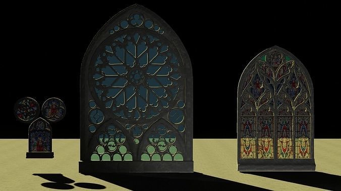 Stained  Glass Windows 3D model