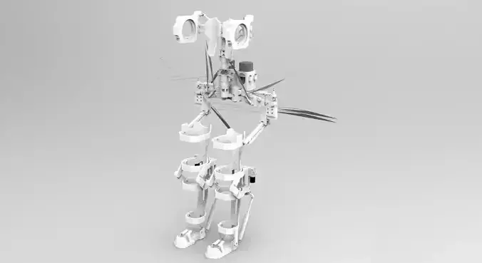 Robot spine structure and auxiliary exoskeleton device 3D model