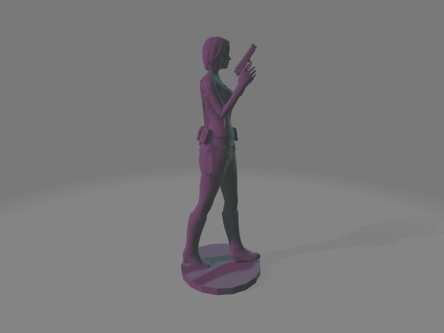 Jill Valentine 3D print model_1