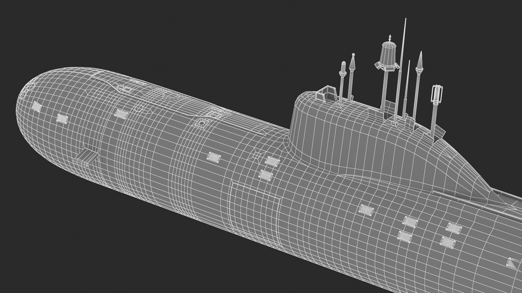 Nuclear Powered Attack Submarine Akula Class 3D model_18