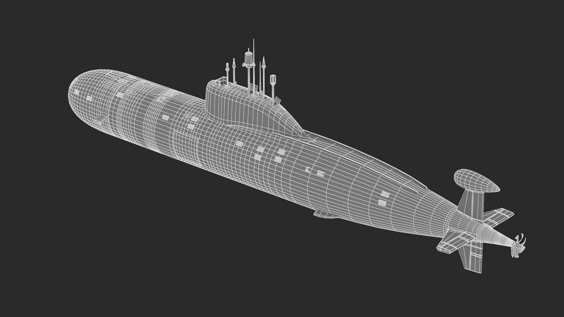 Nuclear Powered Attack Submarine Akula Class 3D model_13