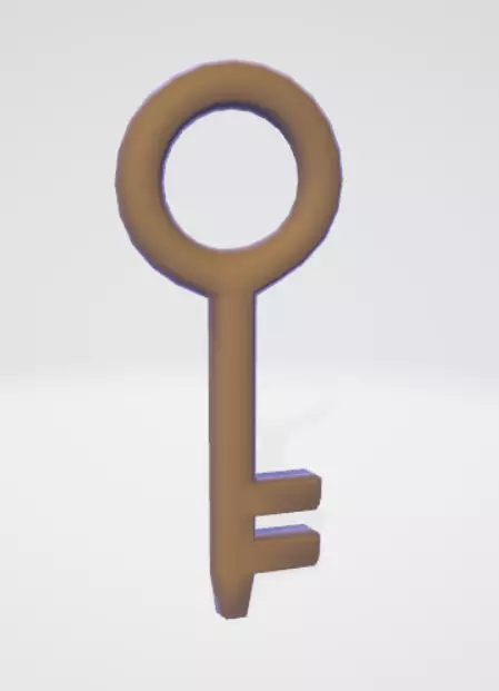 Low Poly Key Free low-poly 3D model_0