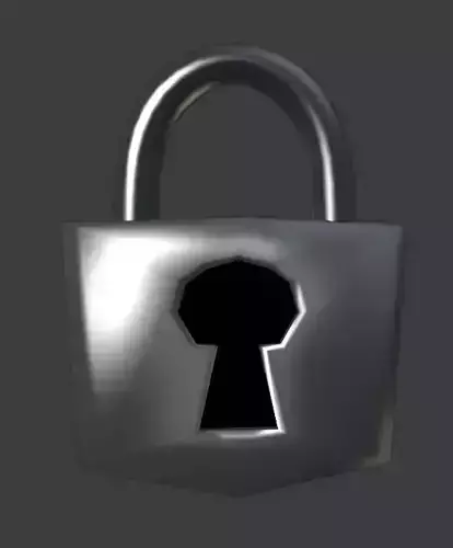 Low Poly Lock padlock Free low-poly 3D model