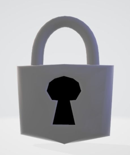 Low Poly Lock padlock Free low-poly 3D model_1