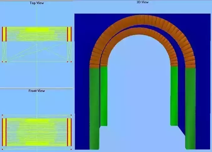 Barrel vault 10x20x10 feet Free 3D model