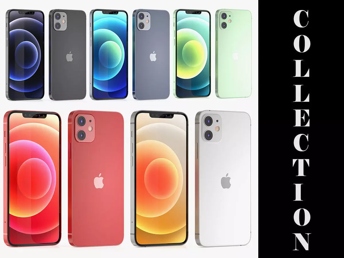 Apple iPhone 12 All Colors 3D model_0