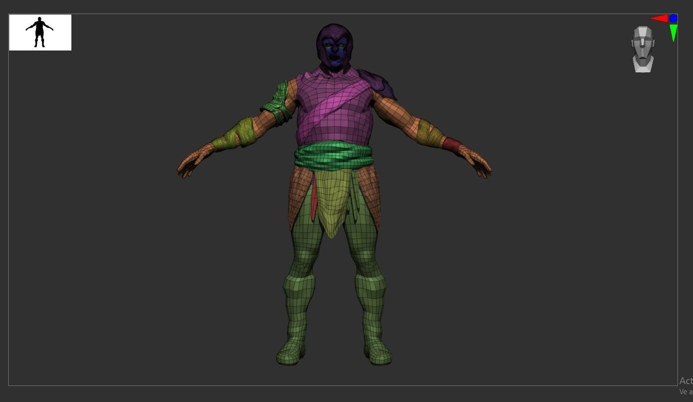 ORC MEDIEVAL ZBRUSH BLENDER Low-poly 3D model_5