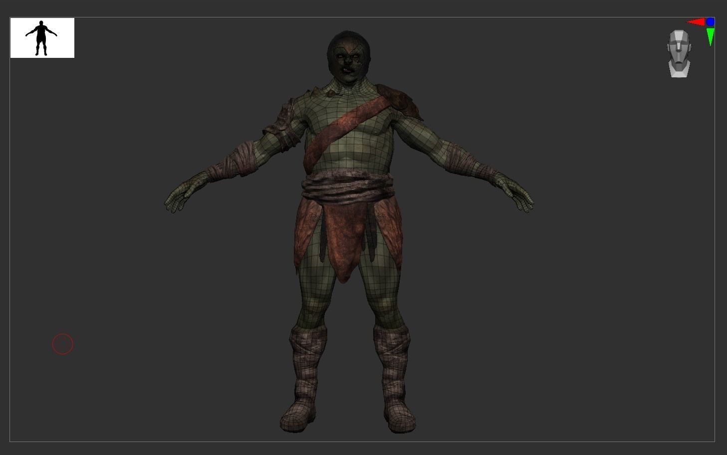 ORC MEDIEVAL ZBRUSH BLENDER Low-poly 3D model_4