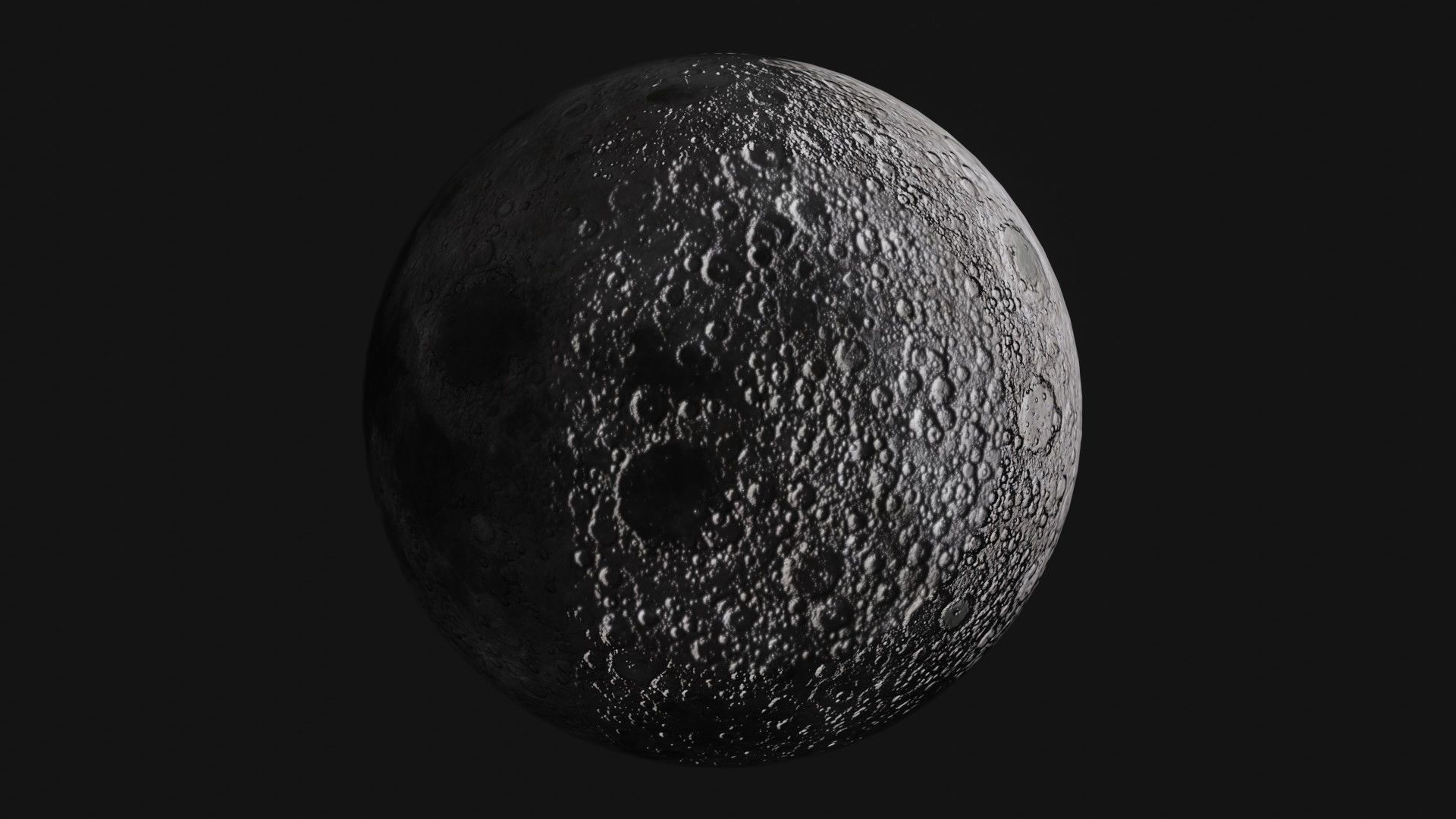 Photorealistic 3d Moon 8K Low-poly 3D model_12