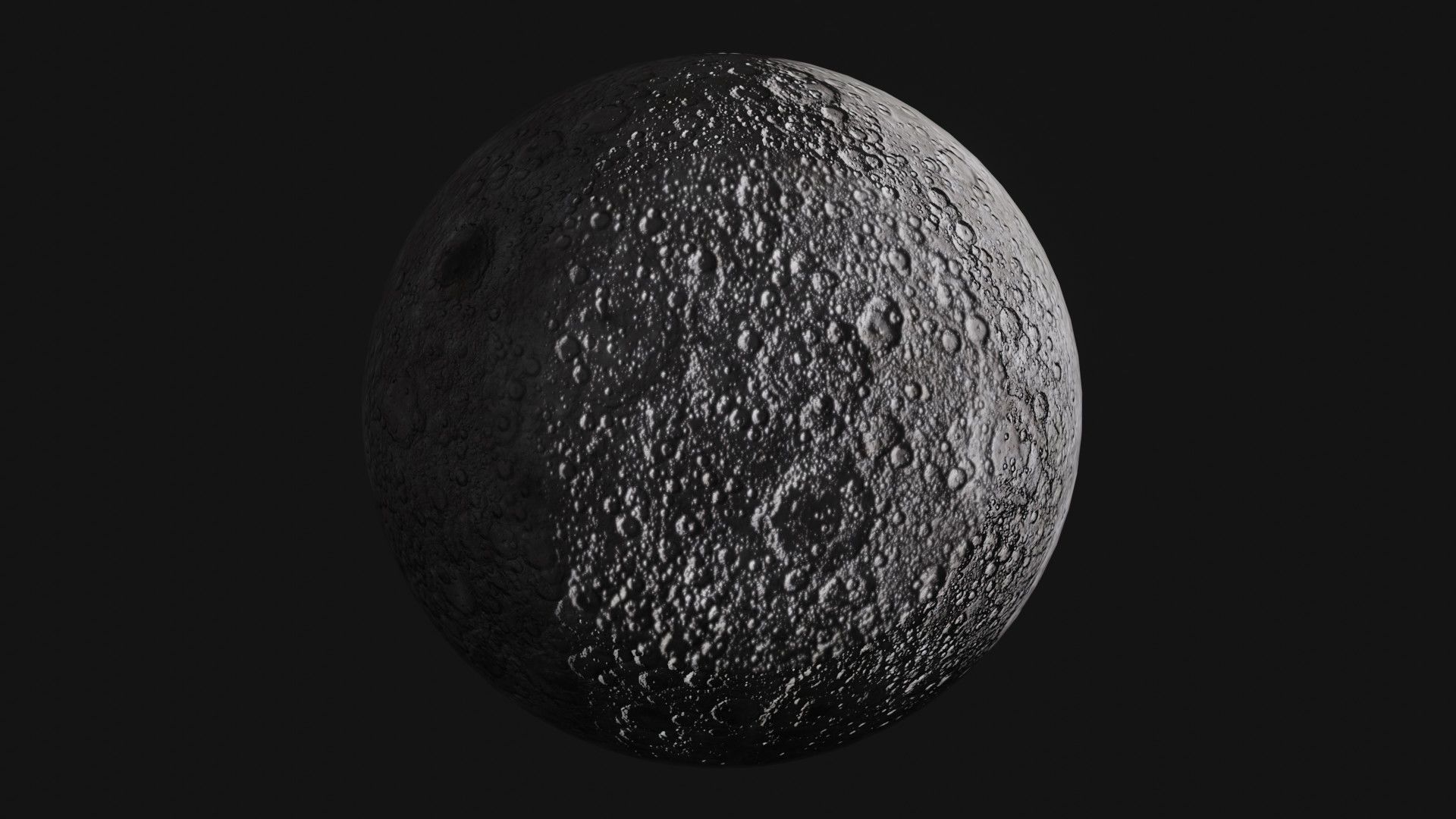 Photorealistic 3d Moon 8K Low-poly 3D model_9