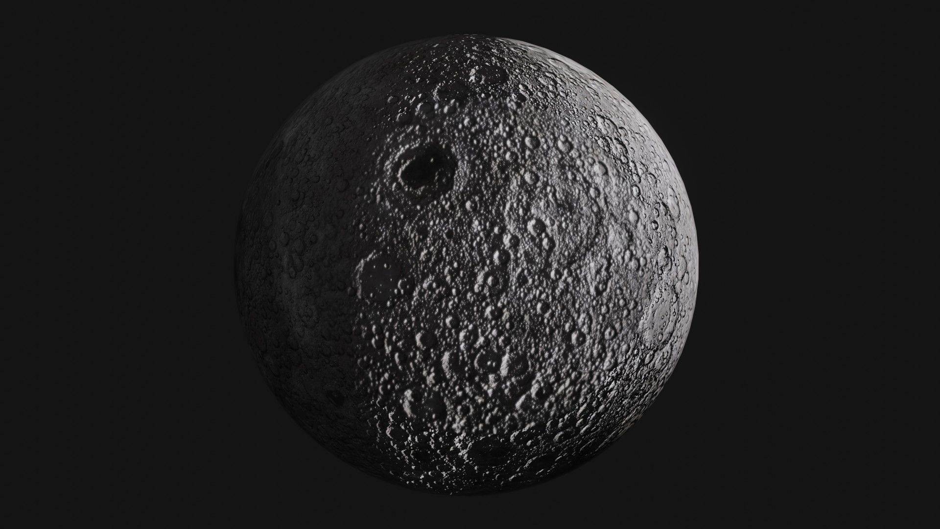 Photorealistic 3d Moon 8K Low-poly 3D model_10