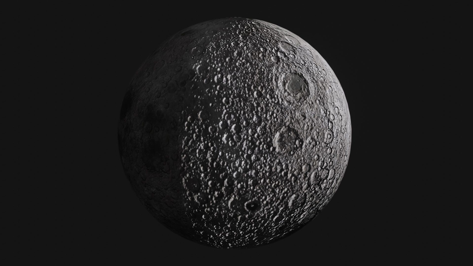 Photorealistic 3d Moon 8K Low-poly 3D model_11