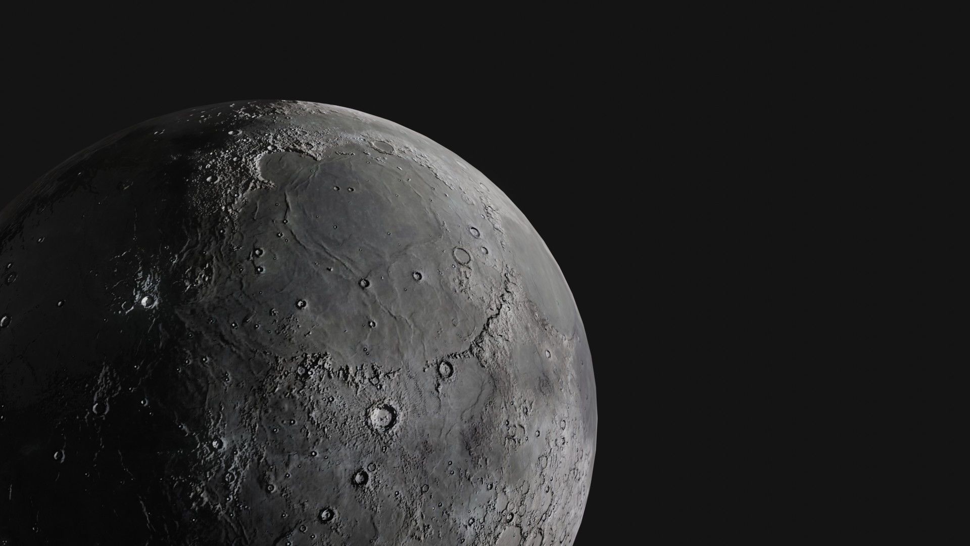 Photorealistic 3d Moon 8K Low-poly 3D model_2