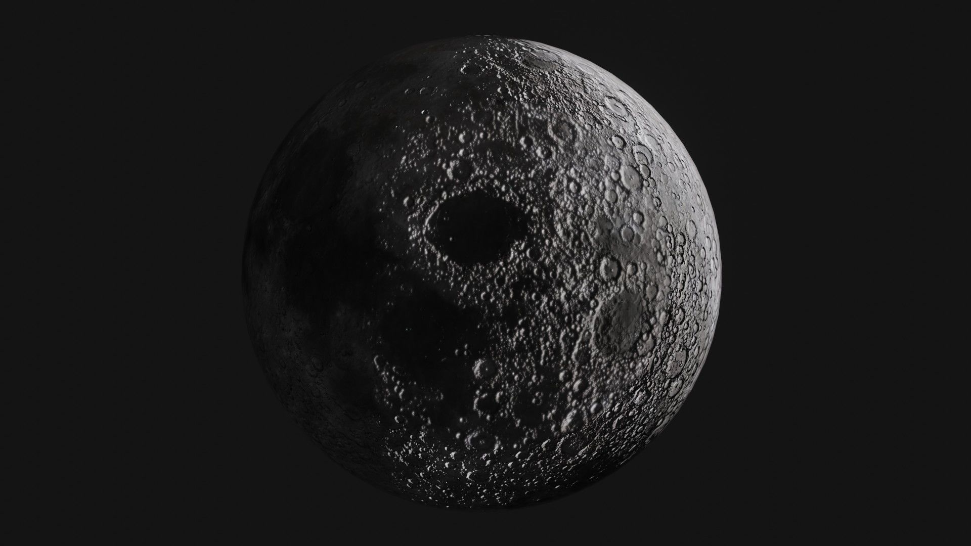 Photorealistic 3d Moon 8K Low-poly 3D model_13