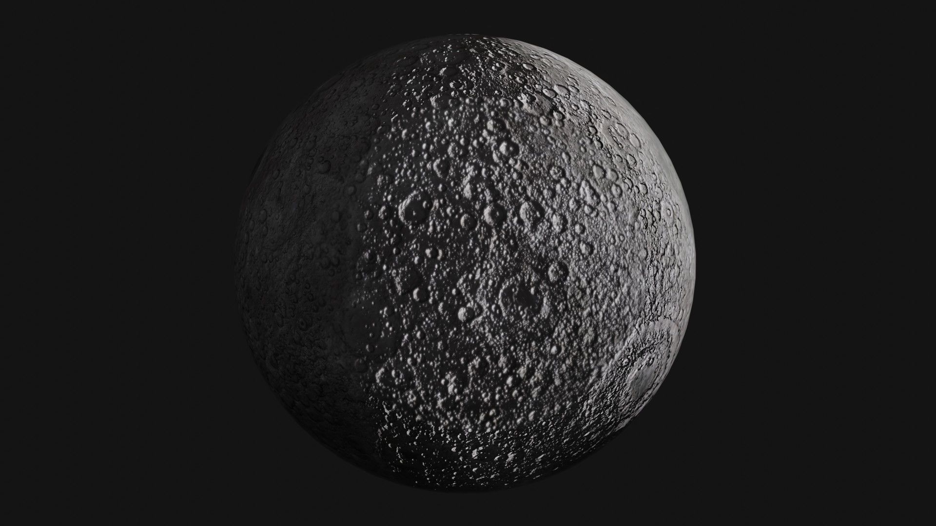Photorealistic 3d Moon 8K Low-poly 3D model_8
