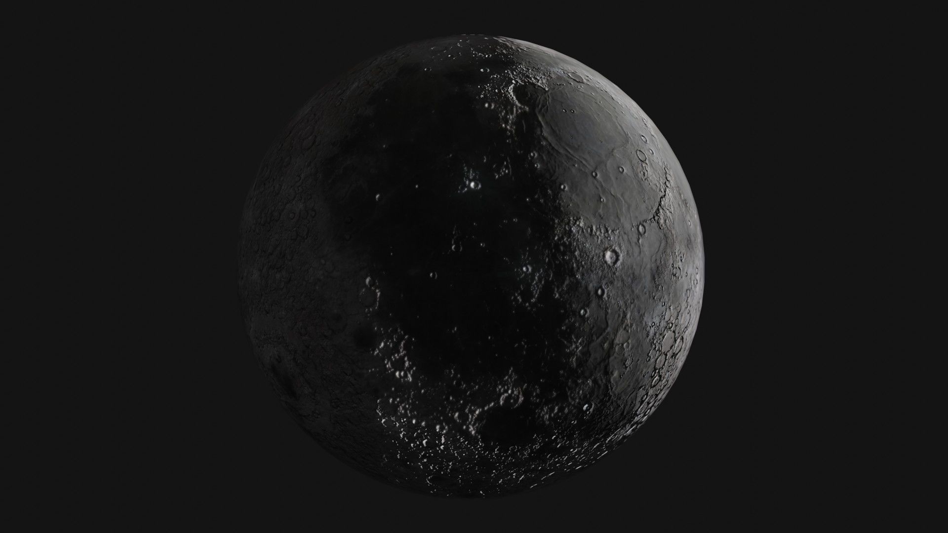 Photorealistic 3d Moon 8K Low-poly 3D model_5