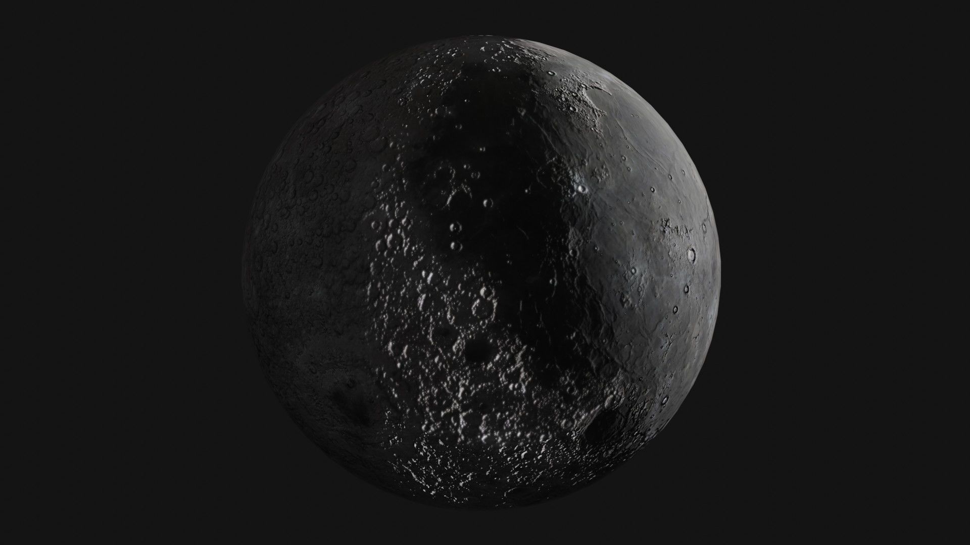 Photorealistic 3d Moon 8K Low-poly 3D model_6