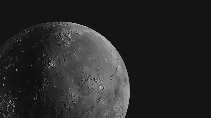 Photorealistic 3d Moon 8K Low-poly 3D model