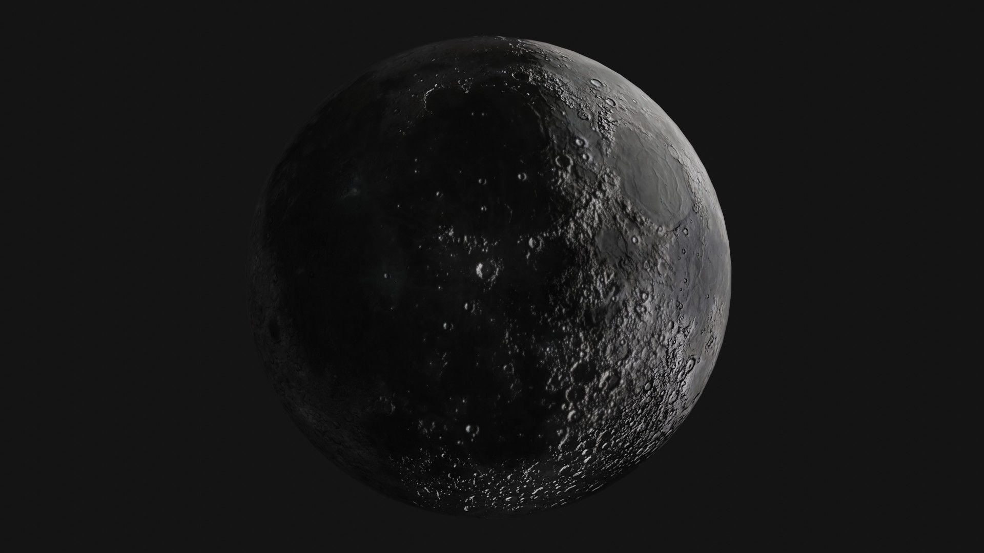 Photorealistic 3d Moon 8K Low-poly 3D model_4