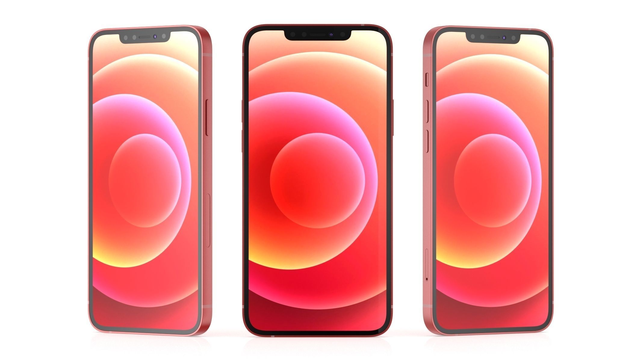 Apple iPhone 12 Red 3D model_7