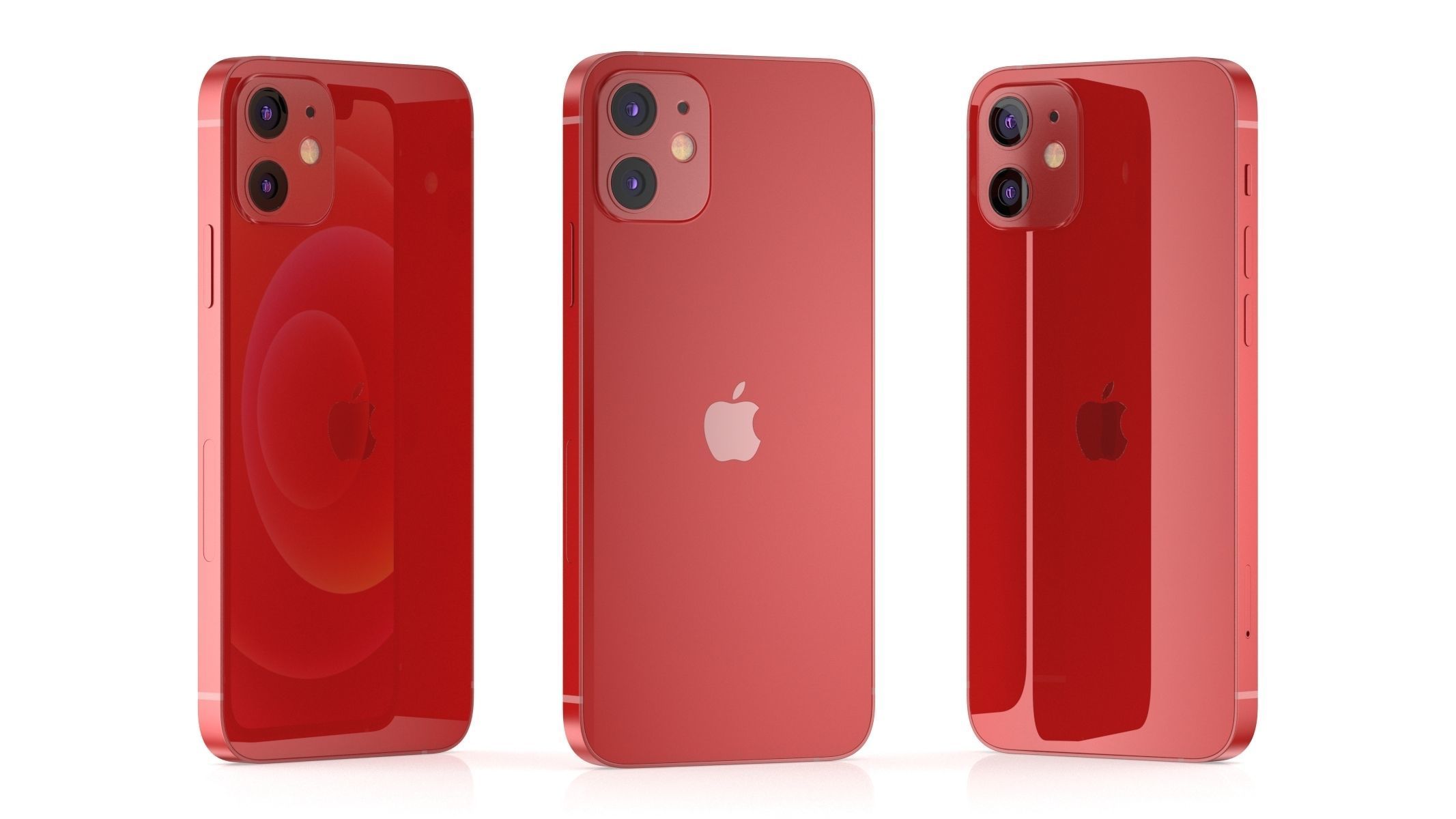 Apple iPhone 12 Red 3D model_8