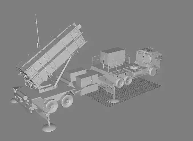 3d model missile launcher