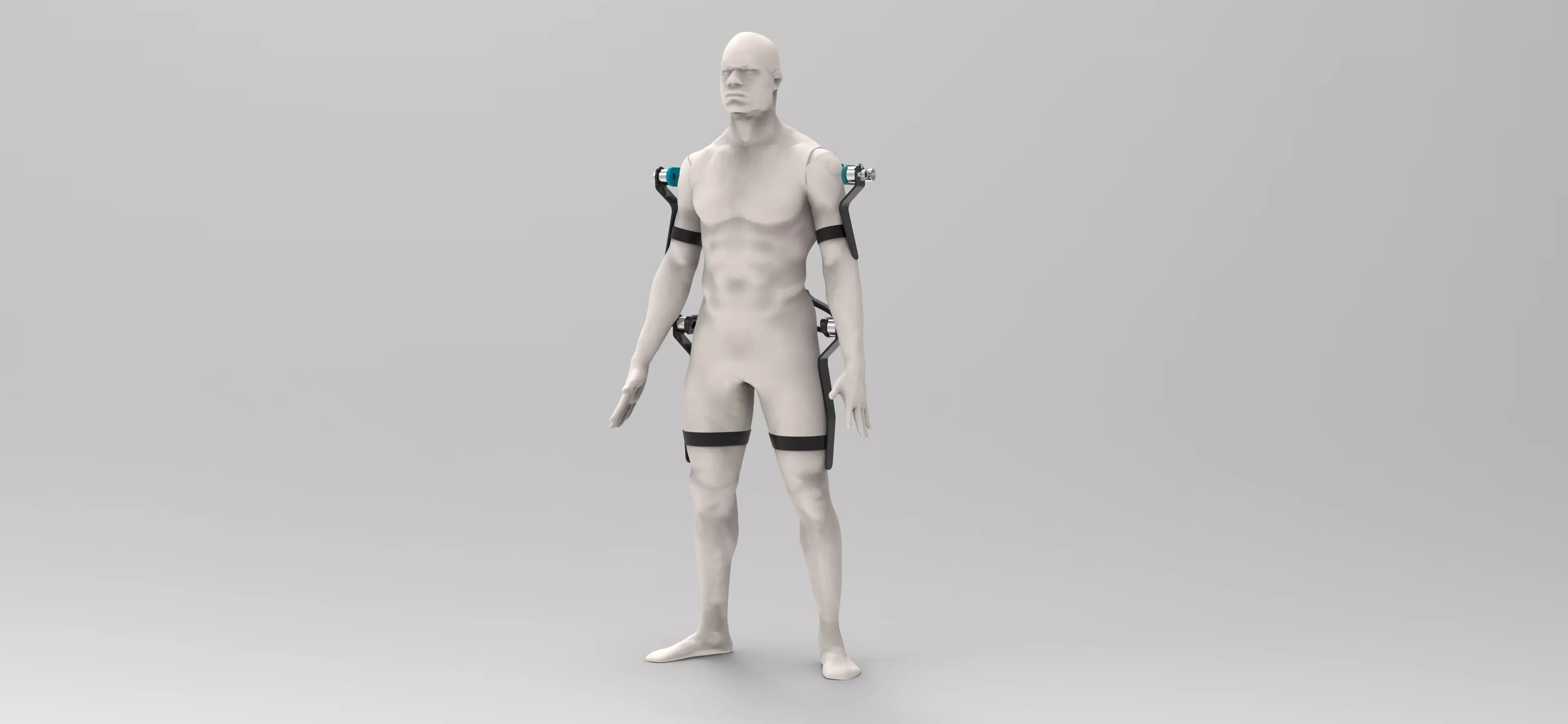 Mechanical assisted exoskeleton device 3D model
