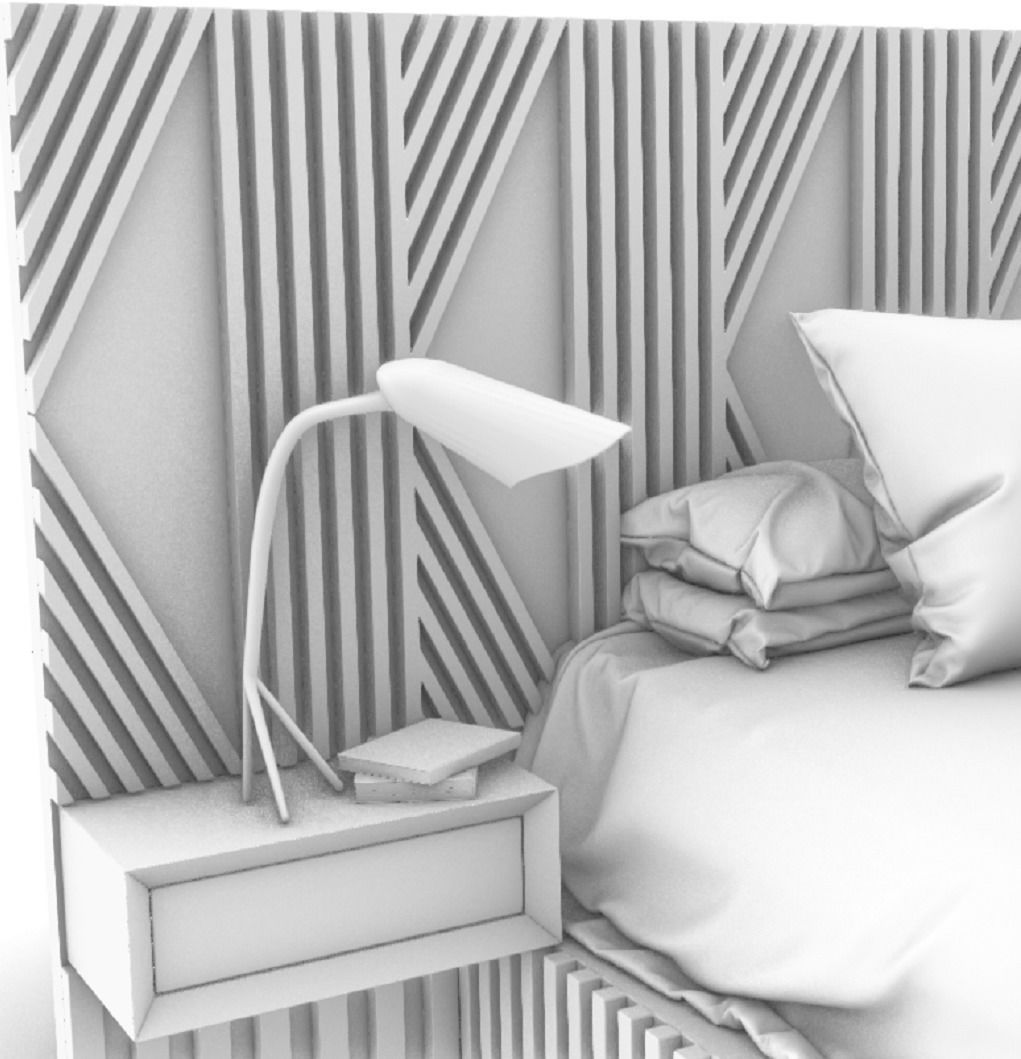 STM-D BED model AAA Low-poly 3D model_17