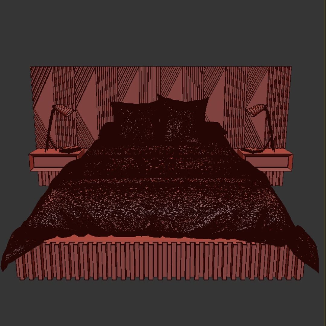 STM-D BED model AAA Low-poly 3D model_18