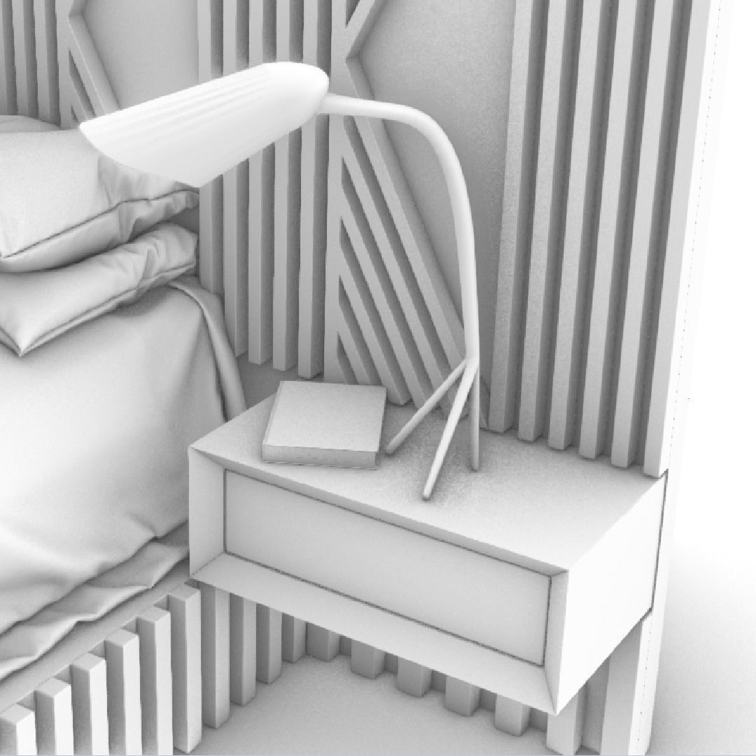 STM-D BED model AAA Low-poly 3D model_7