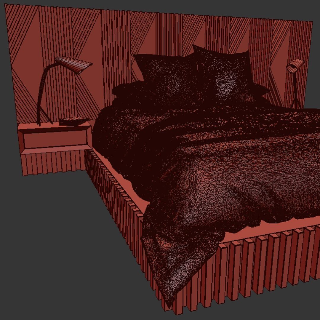 STM-D BED model AAA Low-poly 3D model_19