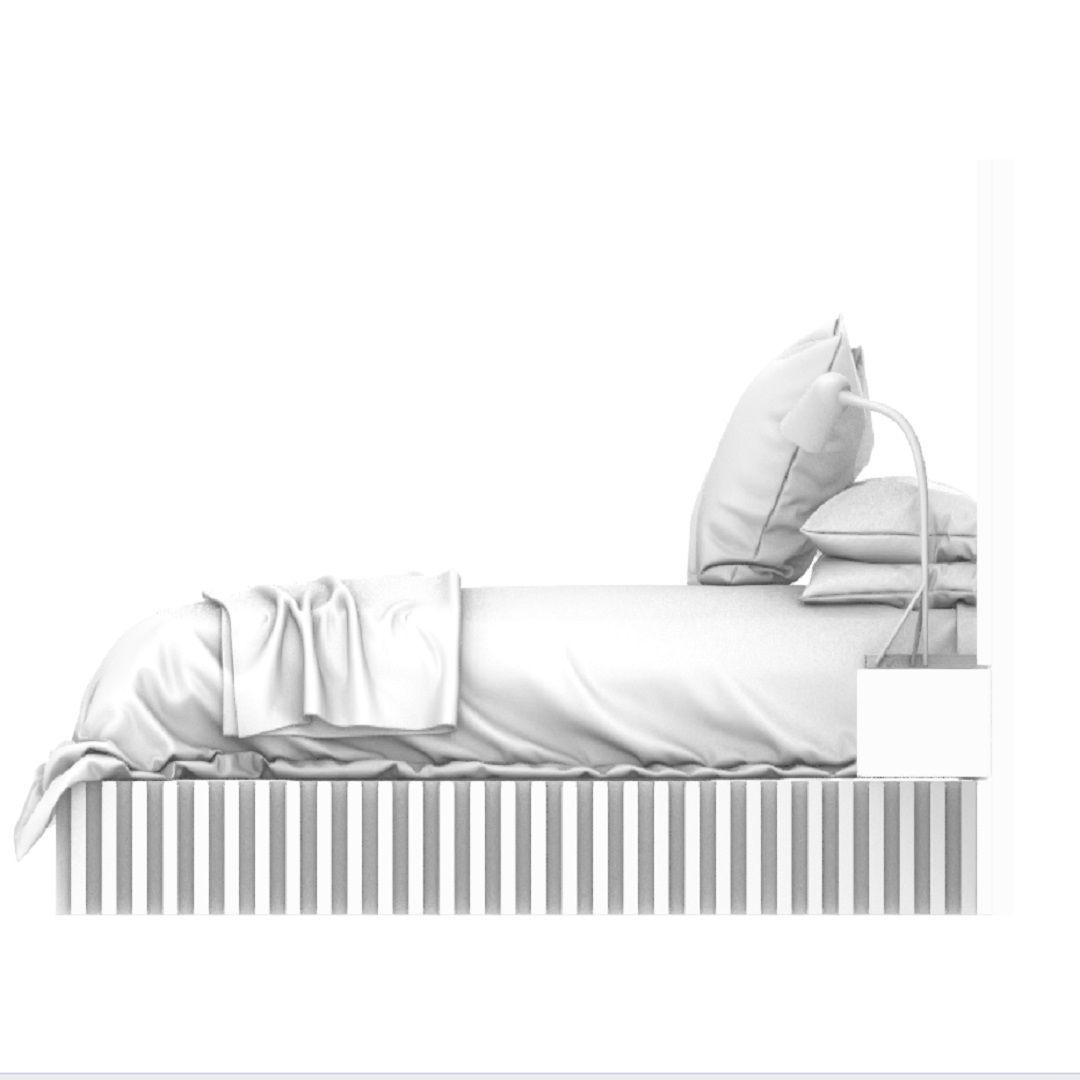 STM-D BED model AAA Low-poly 3D model_11