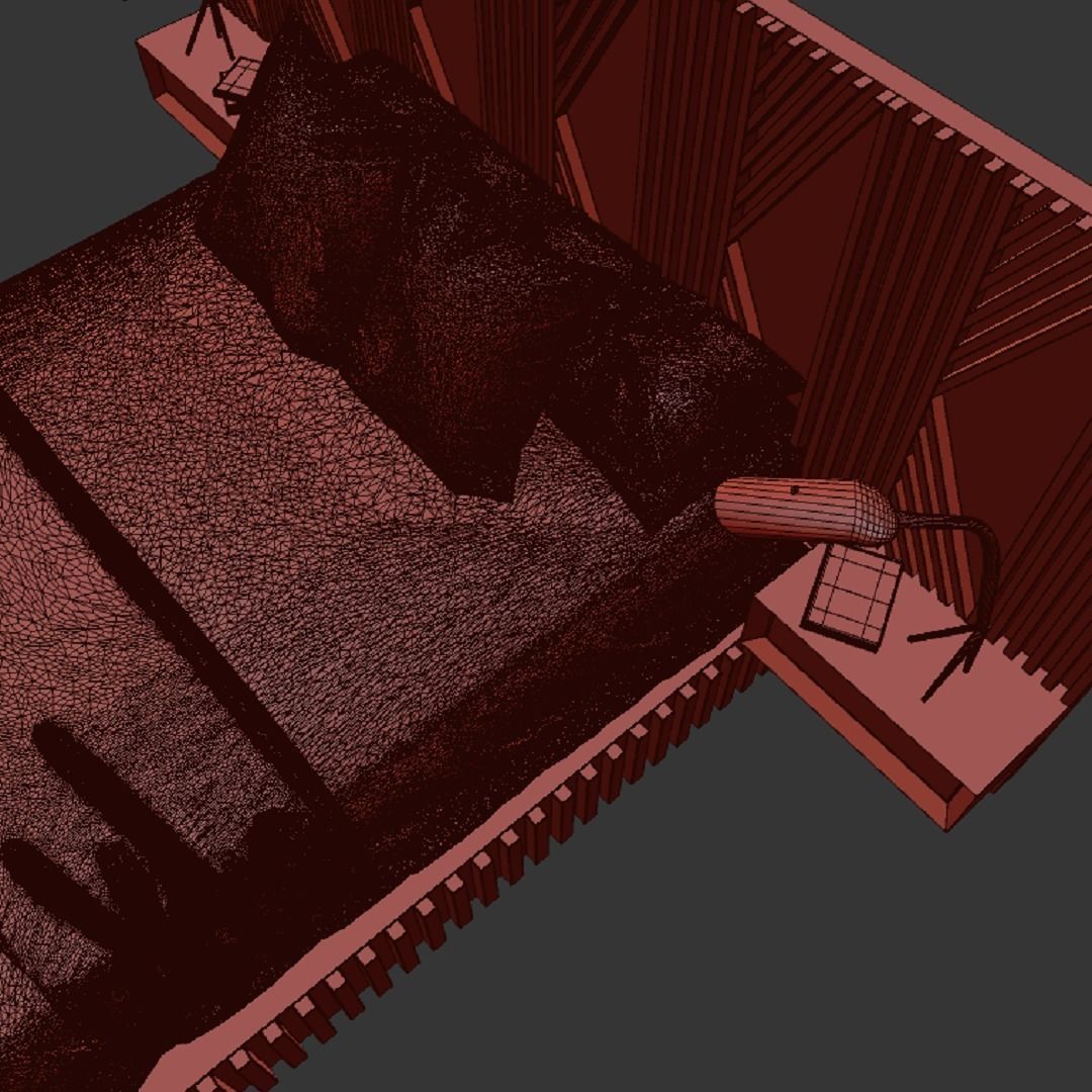 STM-D BED model AAA Low-poly 3D model_23