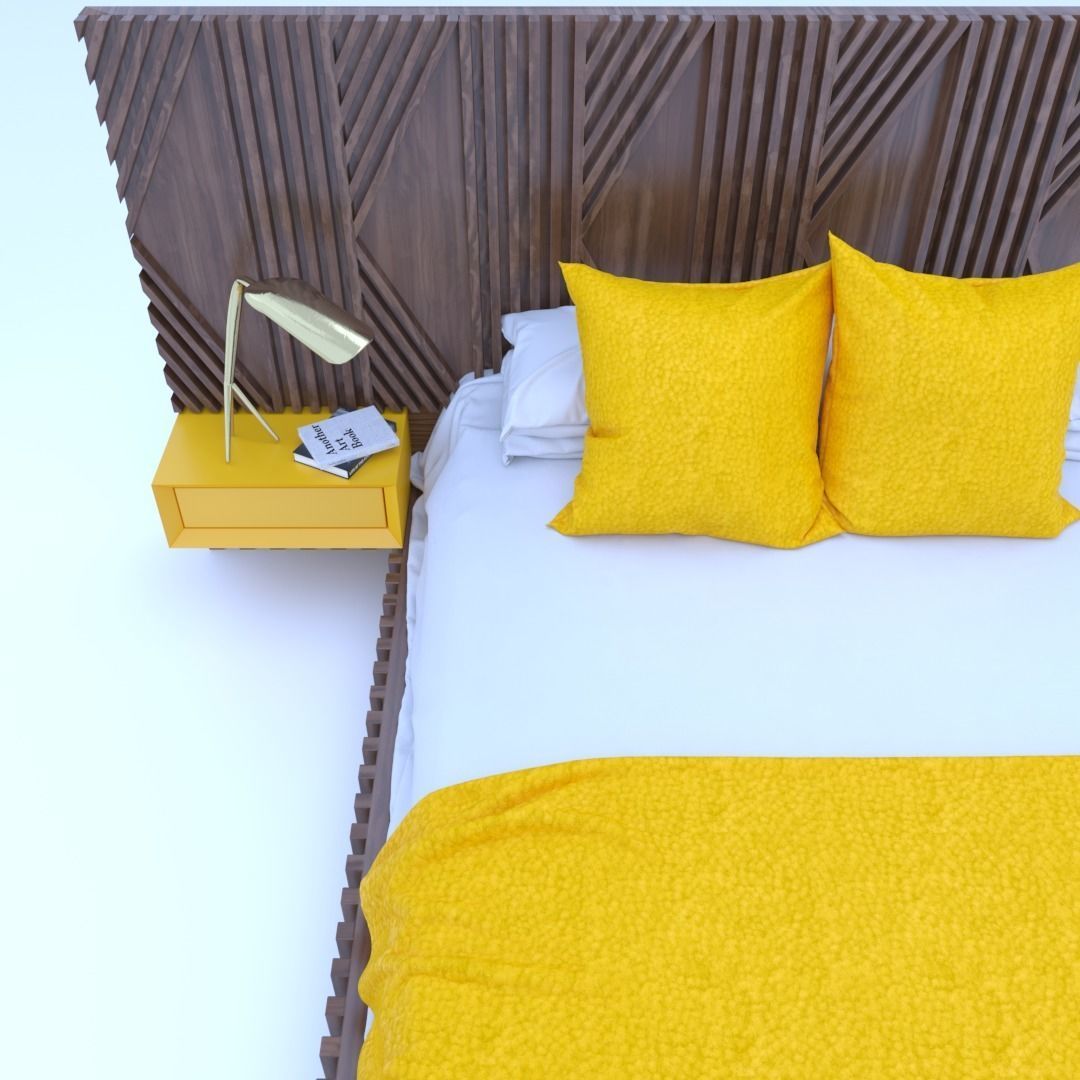 STM-D BED model AAA Low-poly 3D model_3