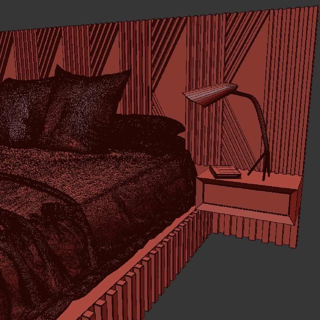 STM-D BED model AAA Low-poly 3D model_20