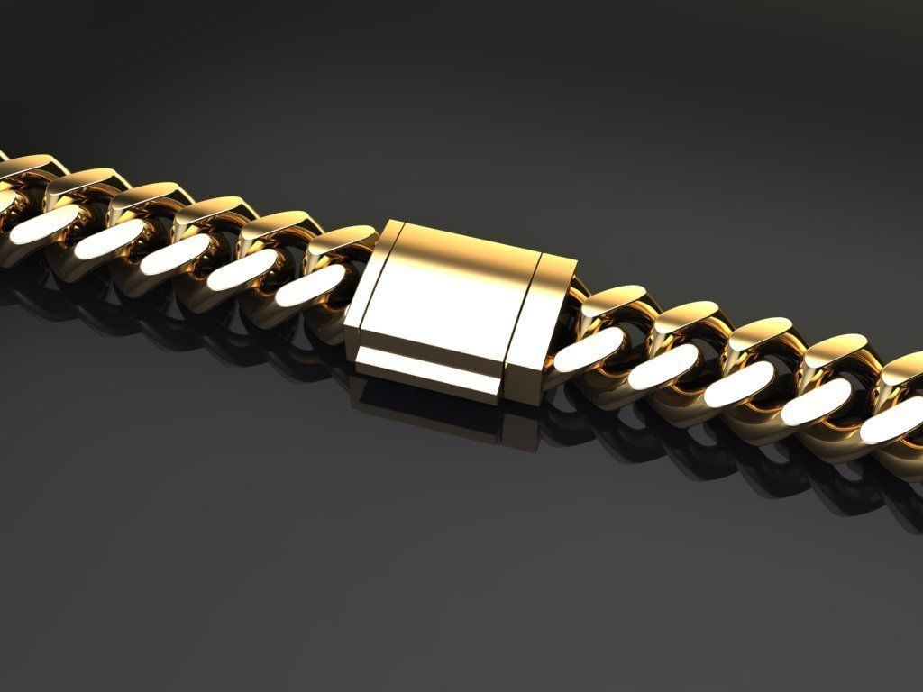 Cuban Chain Bracelet Necklace Link SIZE 5MM Width 3D print model_2