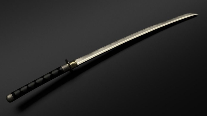 Katana low-poly Low-poly 3D model